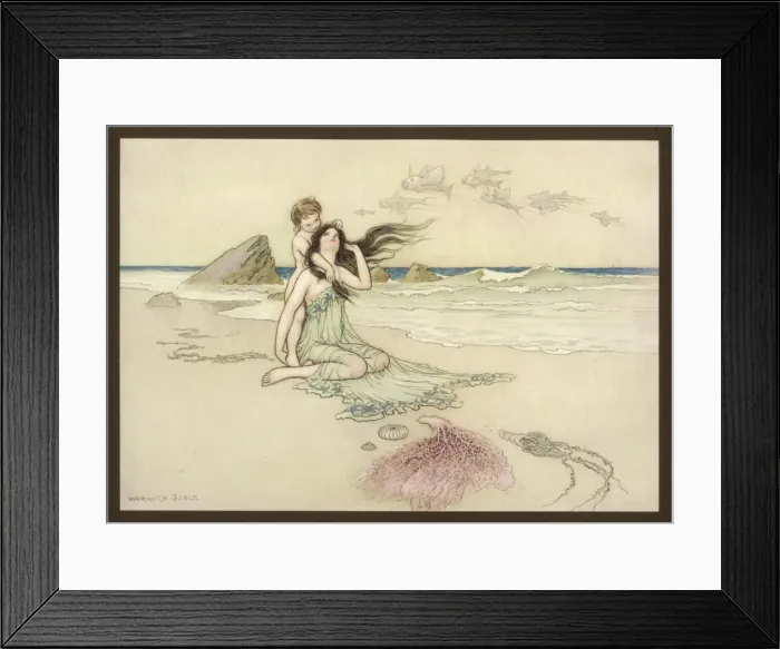Framed Print : Water Babies / Goble / 1909 Framed Print : Water Babies / Goble / 1909