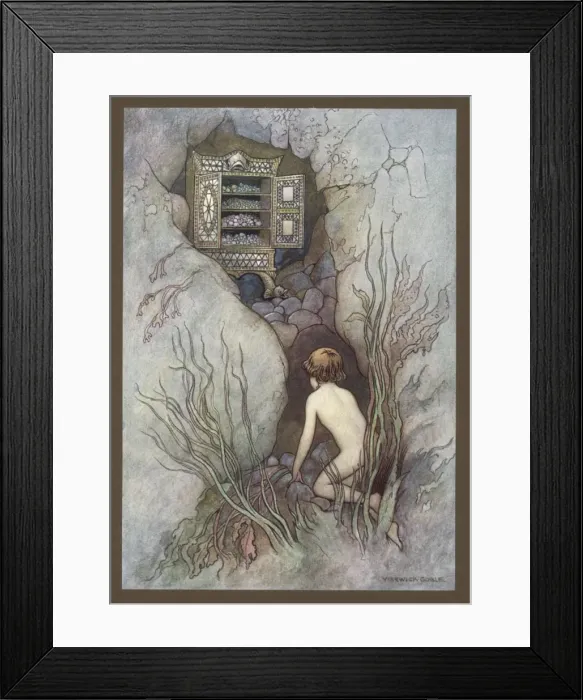 Framed Print : Water Babies / Tom / Cabinet Framed Print : Water Babies / Tom / Cabinet