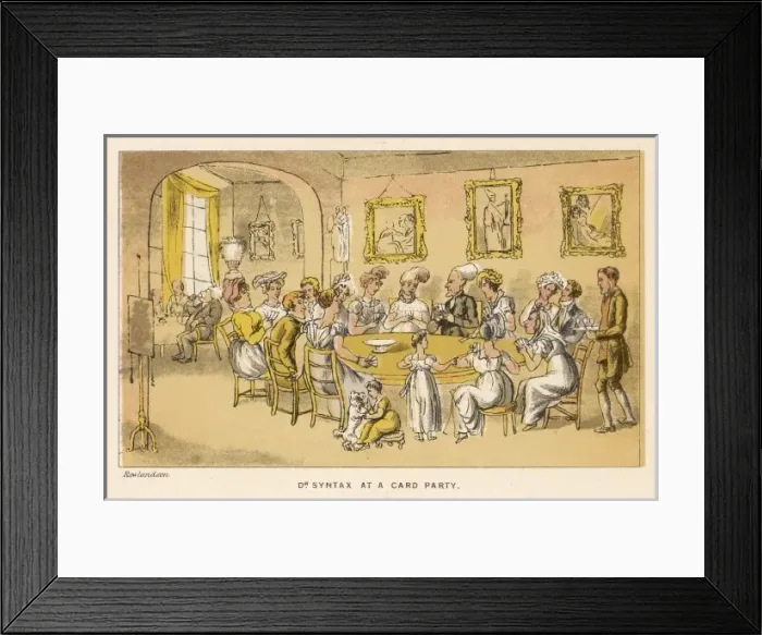 Framed Print : Rowlandson / Syntax / Cards Framed Print : Rowlandson / Syntax / Cards