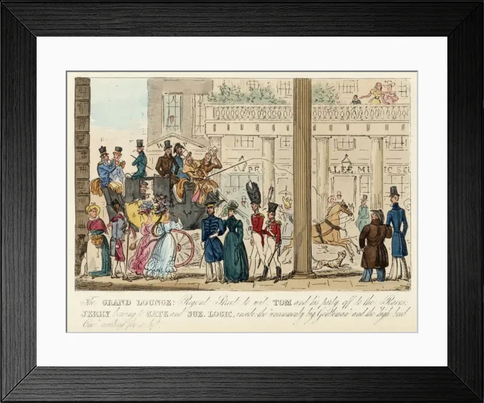 Framed Print : Regent Street, 1828 Framed Print : Regent Street, 1828