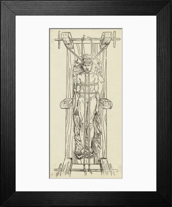 Framed Print : C16 Man in Surgical Vice