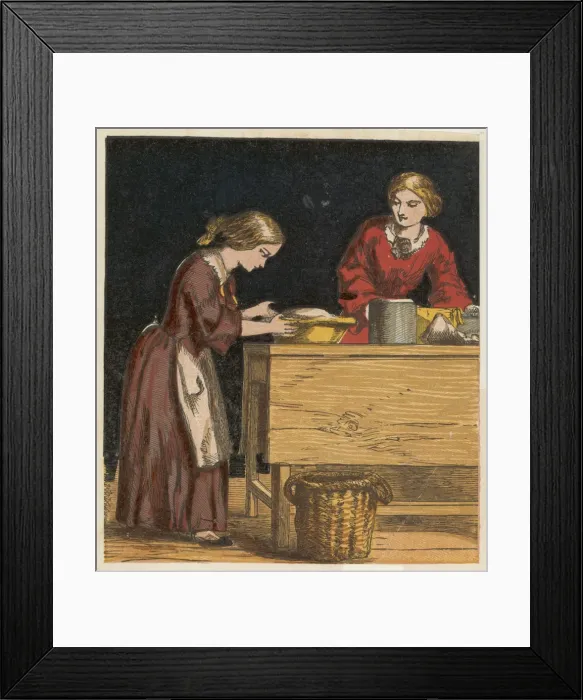 Framed Print : Girl Cooking, 1867 Framed Print : Girl Cooking, 1867