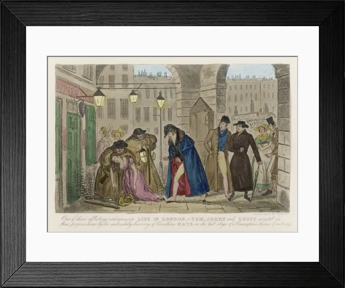 Framed Print : Drunken Woman in Street Framed Print : Drunken Woman in Street