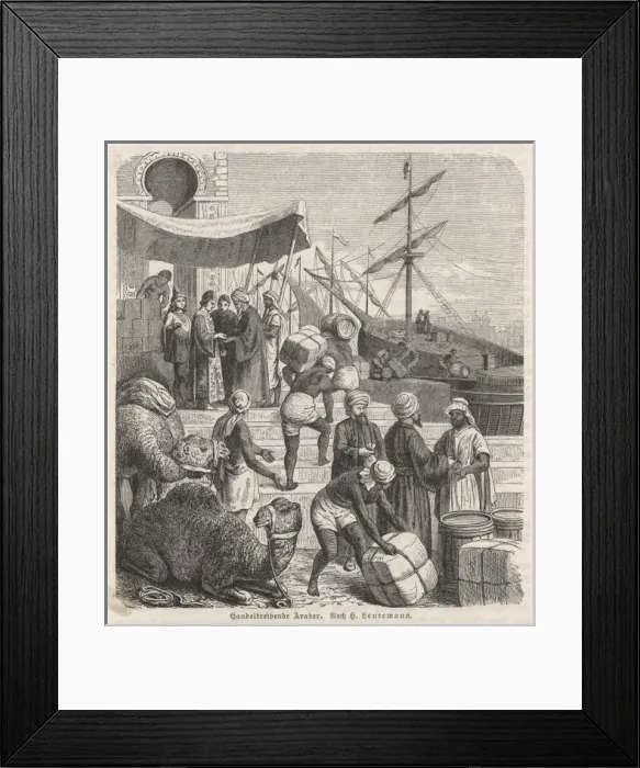 Framed Print : Venetians Trade W / Arabs Framed Print : Venetians Trade W / Arabs