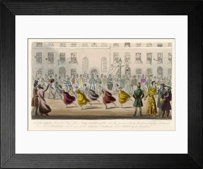 Framed Print : Young Ladies Run 1828 Framed Print : Young Ladies Run 1828