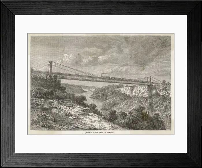 Framed Print : Niagara Double Bridge Framed Print : Niagara Double Bridge