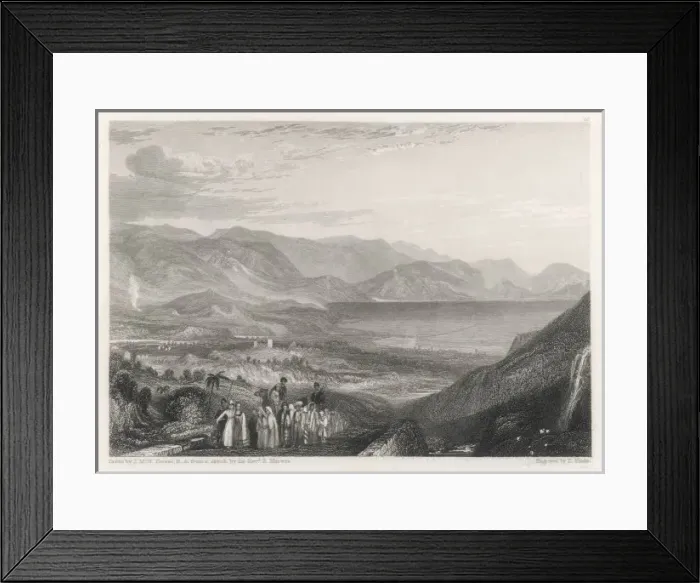Framed Print : Dead Sea & Jericho C1840 Framed Print : Dead Sea & Jericho C1840