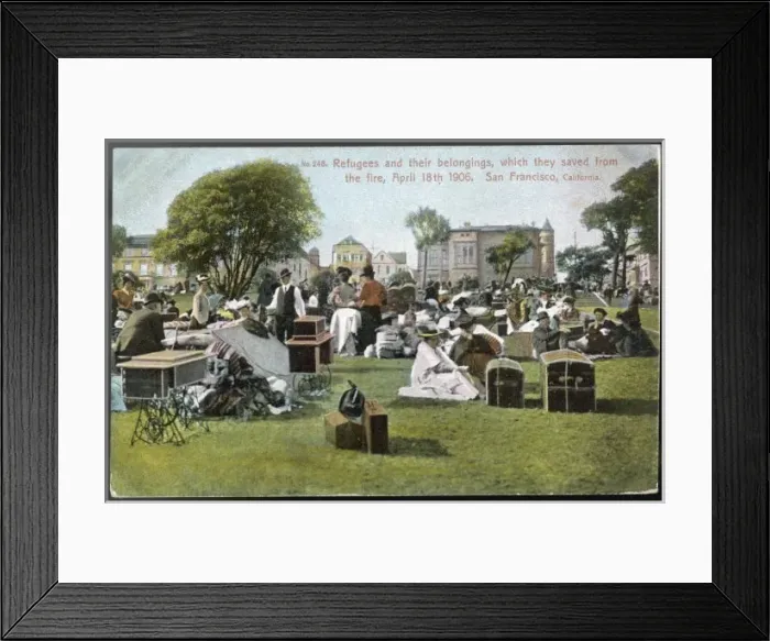 Framed Print : San Fran Quake / Refugees Framed Print : San Fran Quake / Refugees
