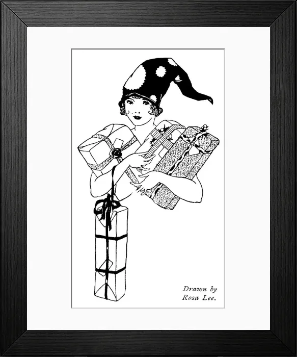 Framed Print : Girl Carries Presents Framed Print : Girl Carries Presents