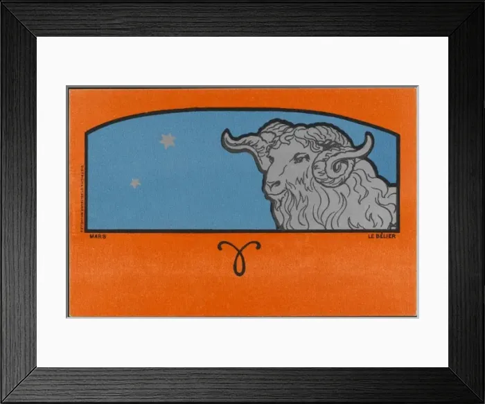 Framed Print : Meunier Zodiac Capricorn Framed Print : Meunier Zodiac Capricorn