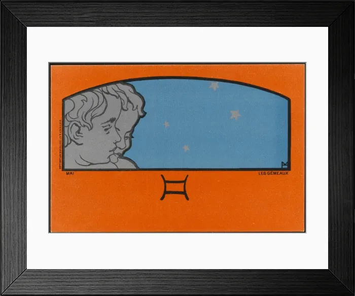 Framed Print : Meunier Zodiac Gemini Framed Print : Meunier Zodiac Gemini