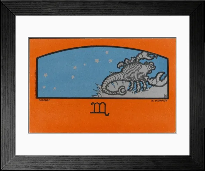 Framed Print : Meunier Zodiac Scorpio Framed Print : Meunier Zodiac Scorpio