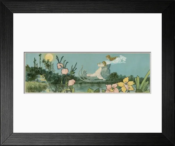Framed Print : Fairy & Girl on Trip Framed Print : Fairy & Girl on Trip