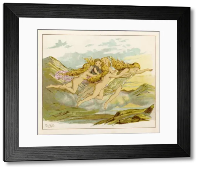 Framed Print : Fairies Steal a Child