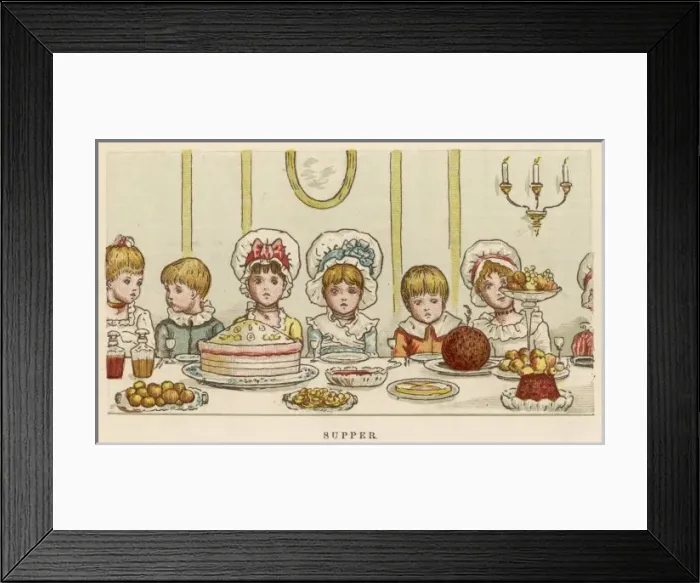 Framed Print : Childrens Xmas Supper Framed Print : Childrens Xmas Supper