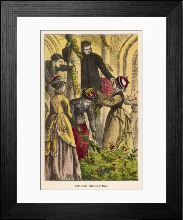 Framed Print : Decorating Church Framed Print : Decorating Church