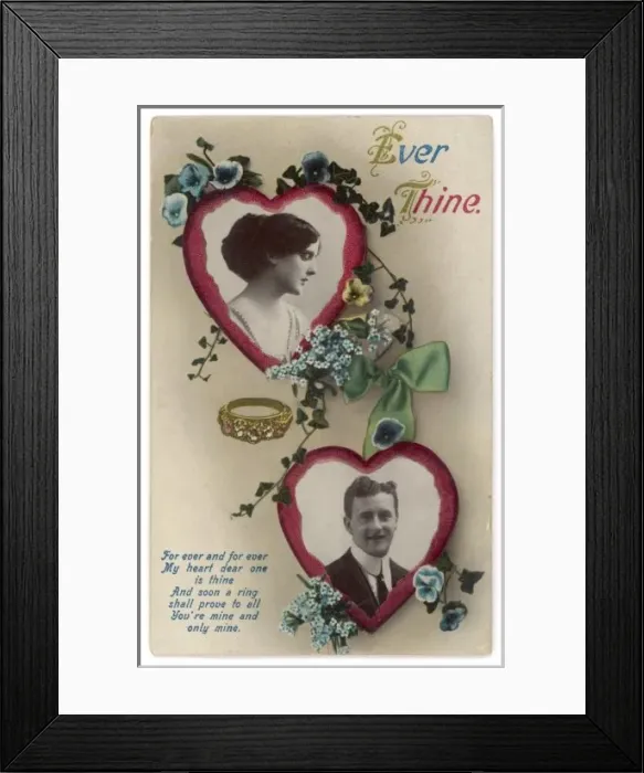 Framed Print : Valentine Card Ever Thin Framed Print : Valentine Card Ever Thin