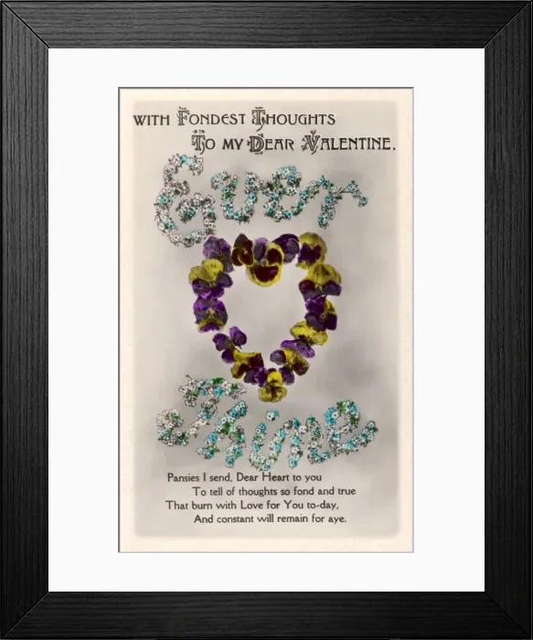 Framed Print : Valentine Card Framed Print : Valentine Card