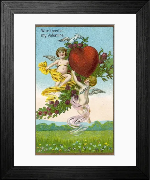 Framed Print : Valentine Card Framed Print : Valentine Card