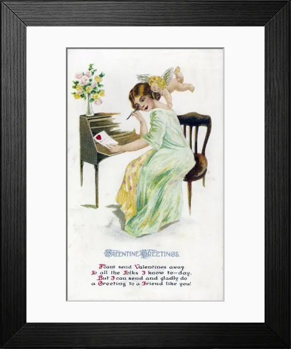 Framed Print : Valentine Card Framed Print : Valentine Card