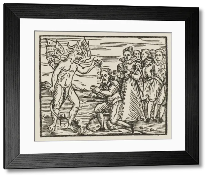 Framed Print : Devil Baptises Recruit Framed Print : Devil Baptises Recruit