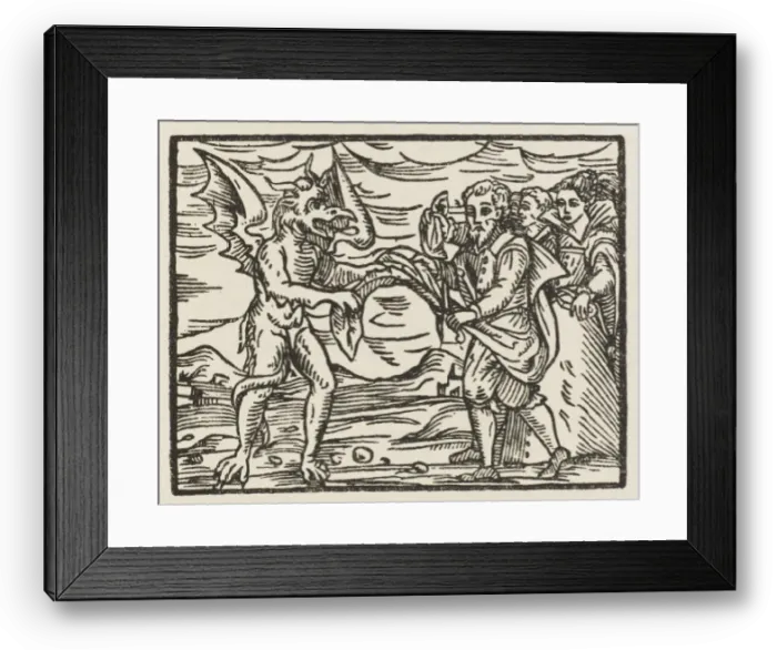 Framed Print : Devil Accepts Gifts Framed Print : Devil Accepts Gifts