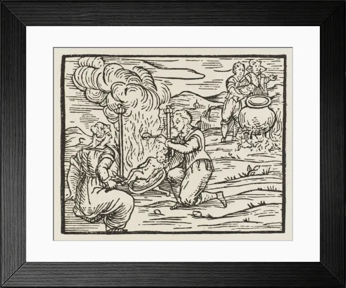 Framed Print : Cooking Children Framed Print : Cooking Children