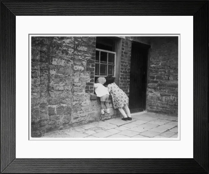 Framed Print : Two Curious Children Framed Print : Two Curious Children