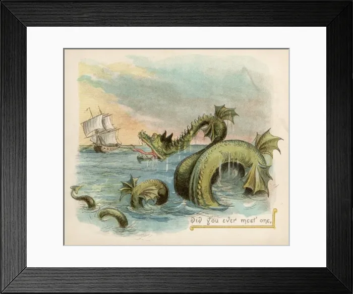 Framed Print : Fantasy Seamonster Framed Print : Fantasy Seamonster