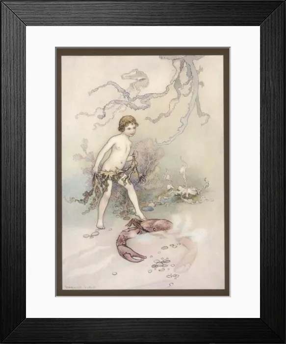 Framed Print : Tom / Water Babies / 1909 Framed Print : Tom / Water Babies / 1909