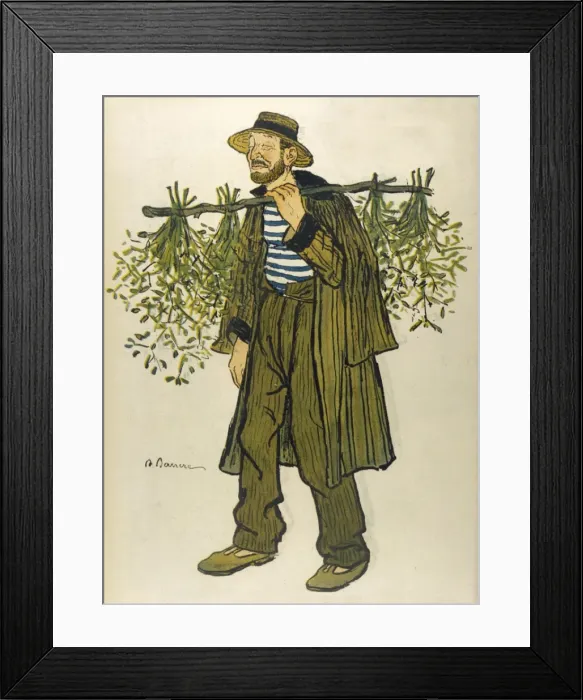 Framed Print : Mistletoe Seller Framed Print : Mistletoe Seller