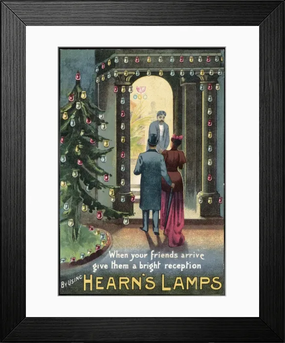 Framed Print : Christmas Lamps C1890 Framed Print : Christmas Lamps C1890