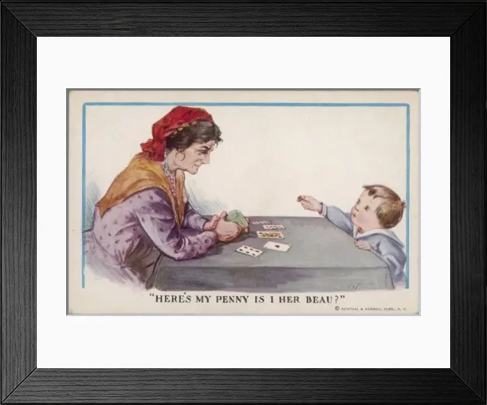 Framed Print : Boy and Fortune Teller Framed Print : Boy and Fortune Teller