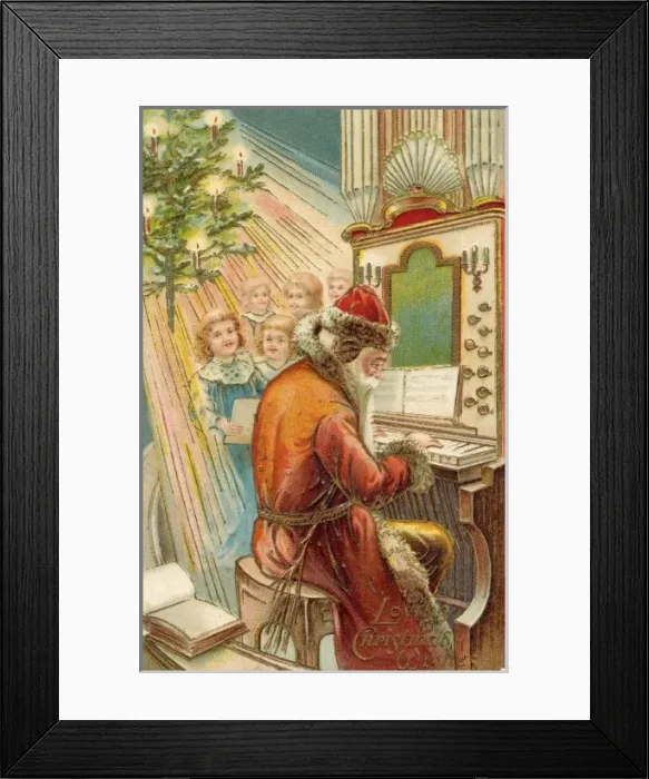 Framed Print : Santa at the Keyboard Framed Print : Santa at the Keyboard