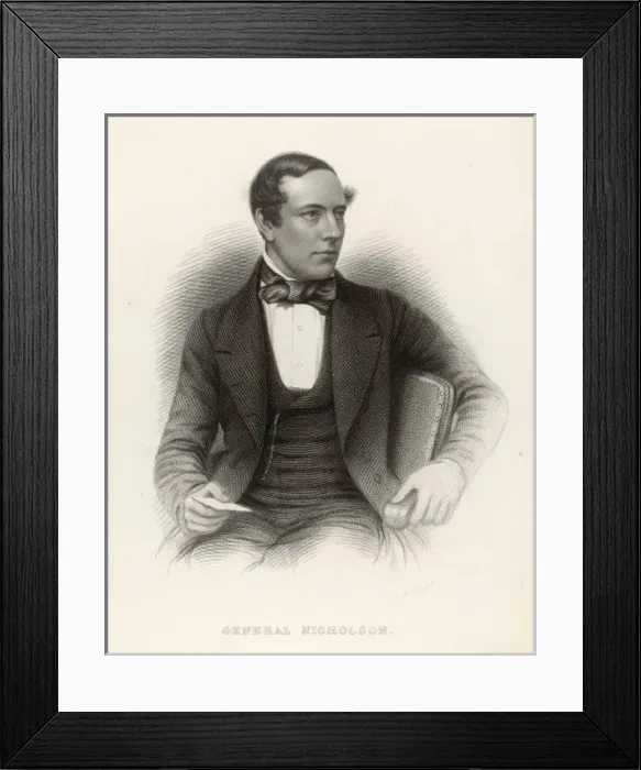 Framed Print : John Nicholson, General Framed Print : John Nicholson, General