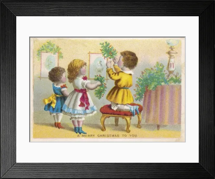 Framed Print : Small Children Decorate Framed Print : Small Children Decorate
