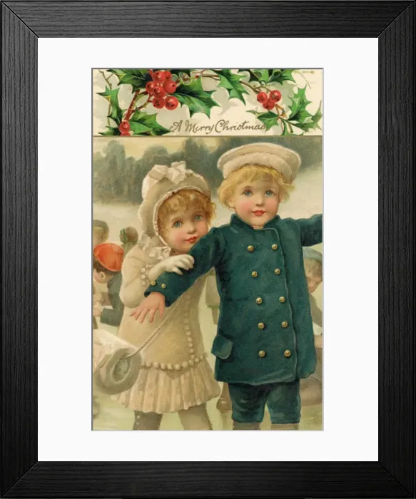 Framed Print : Boy & Girl Outdoors Framed Print : Boy & Girl Outdoors