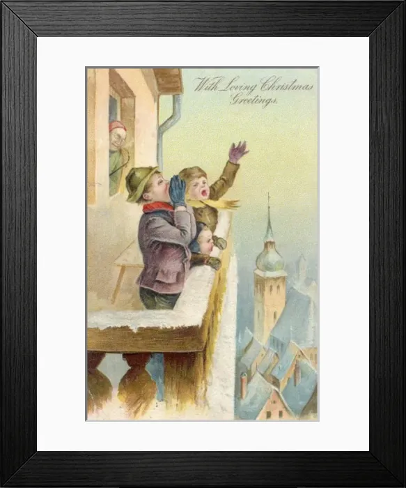 Framed Print : Children on Balcony Framed Print : Children on Balcony