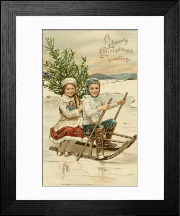 Framed Print : Tobogganing with Tree Framed Print : Tobogganing with Tree
