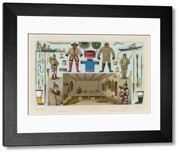 Framed Print : Racinet Eskimo Costume