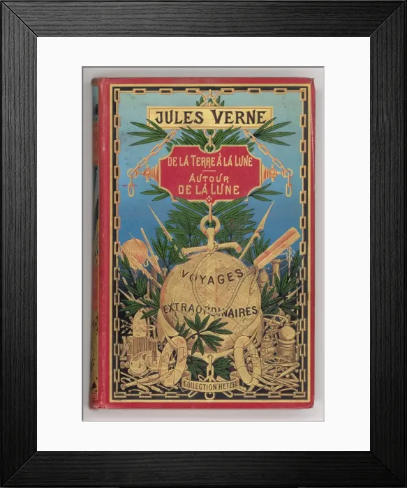 Framed Print : Verne / From Earth to Moon Framed Print : Verne / From Earth to Moon