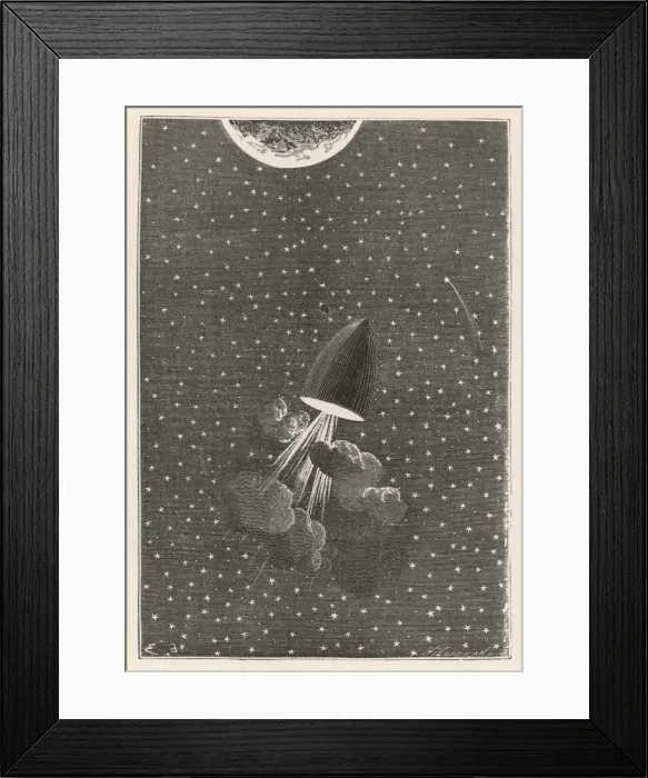 Framed Print : Verne / Round the Moon Framed Print : Verne / Round the Moon
