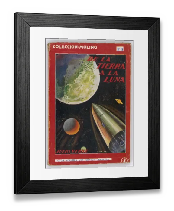 Framed Print : Verne / Earth to Moon Framed Print : Verne / Earth to Moon