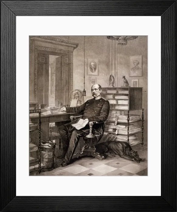 Framed Print : Bismarck in Study / Iln 75 Framed Print : Bismarck in Study / Iln 75
