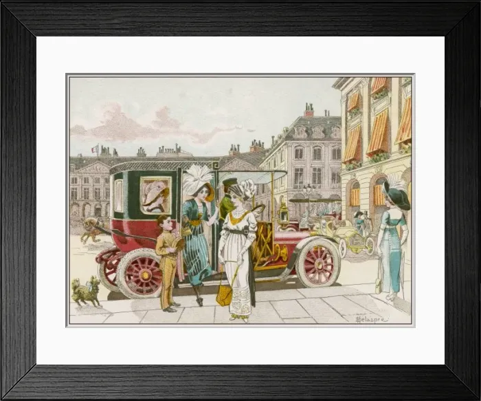 Framed Print : Shopping by Car Framed Print : Shopping by Car