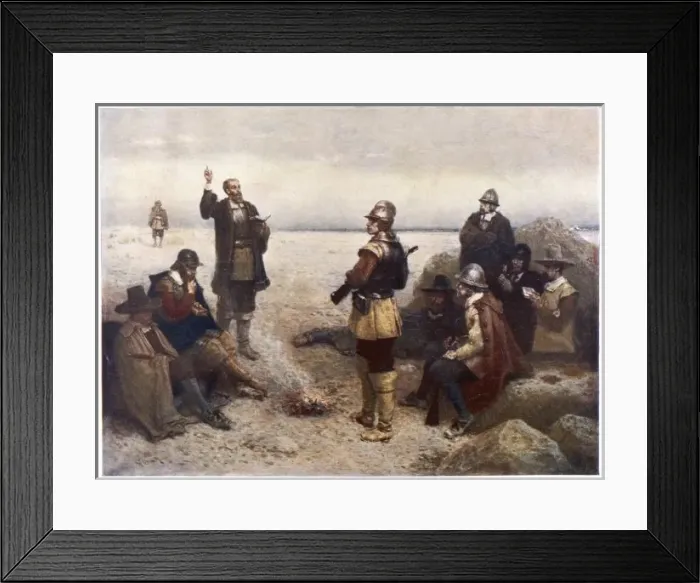 Framed Print : Pilgrim Fathers Thankful Framed Print : Pilgrim Fathers Thankful