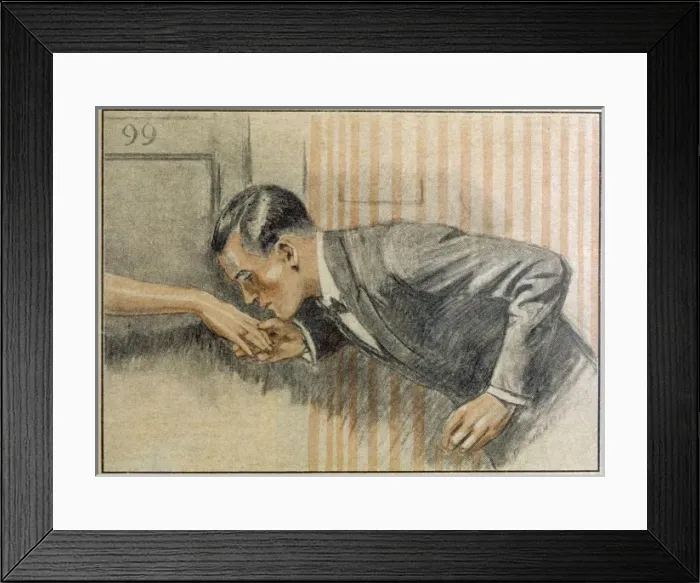 Framed Print : Kissing the Hand (C20)