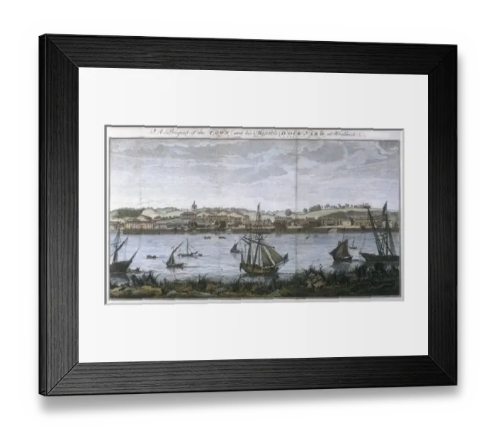 Framed Print : Woolwich Dockyard 1770 Framed Print : Woolwich Dockyard 1770