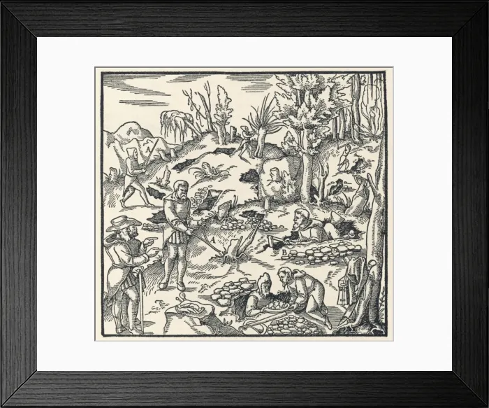 Framed Print : Dowsing / Wunschelrute Framed Print : Dowsing / Wunschelrute
