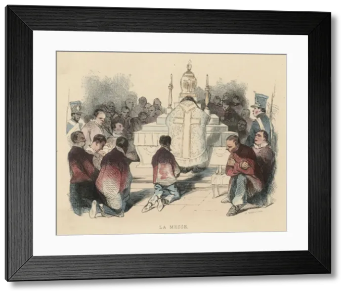 Framed Print : Convicts at Mass Framed Print : Convicts at Mass